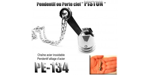 Pe-134, pendentif Le Piston, alliage de zinc (acier)